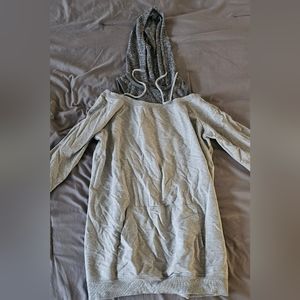 Cut out shoulder hoodie
